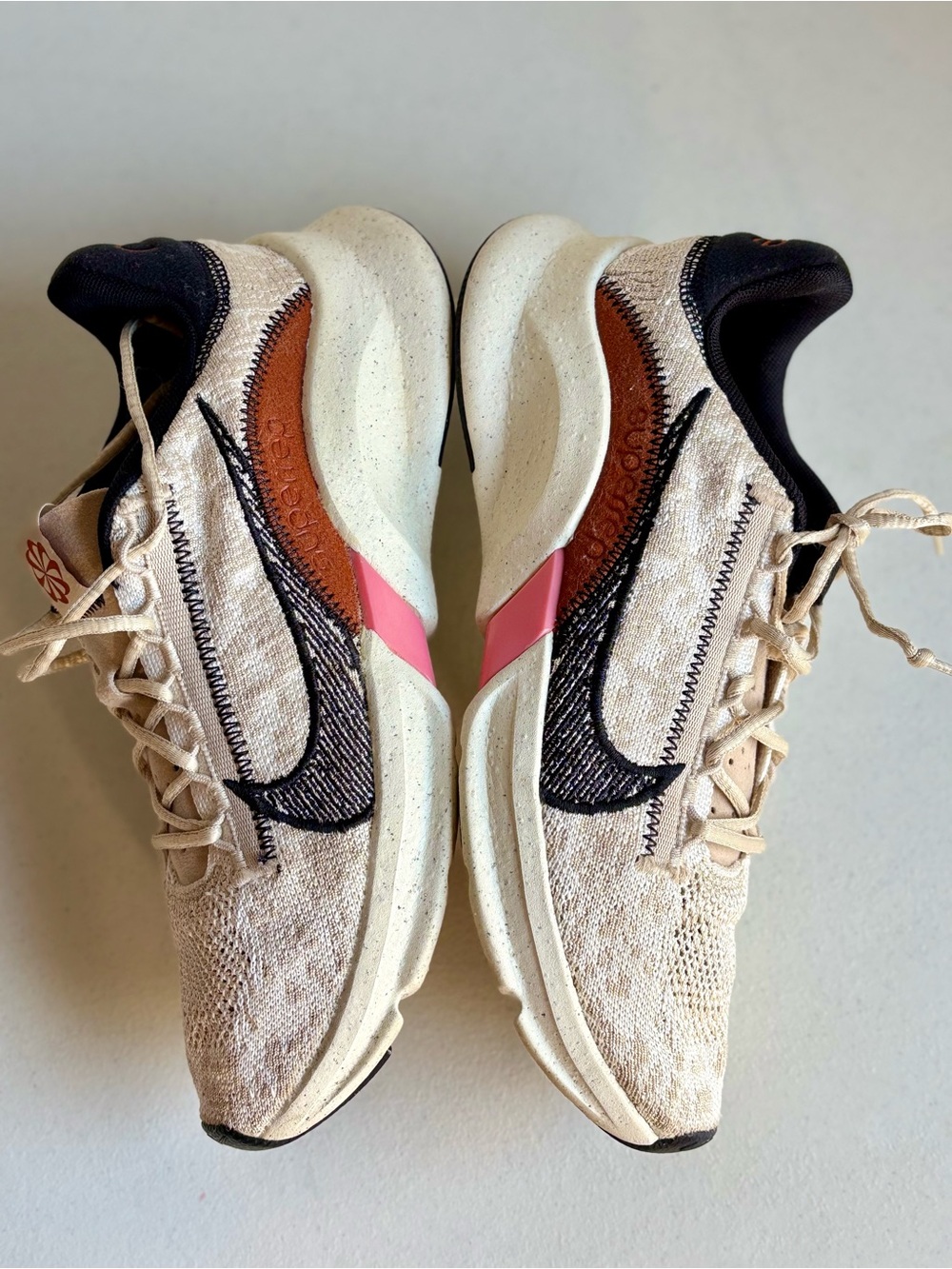 Women's Nike SuperRep Go 3 Flyknit Next Nature Low Oatmeal Beige Sneakers Sz 8